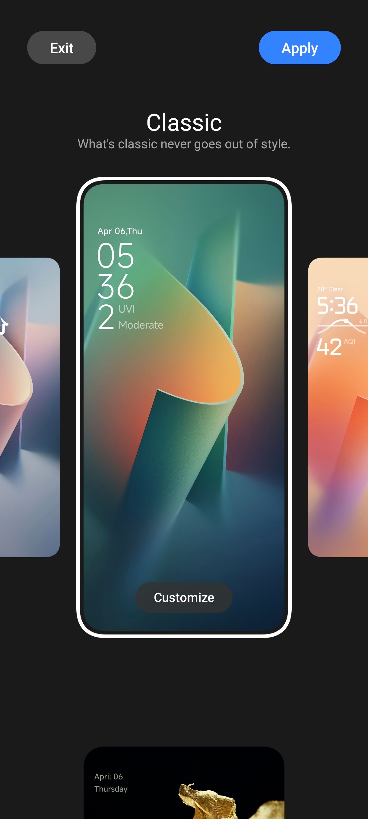 HyperOS Lock screen customization options