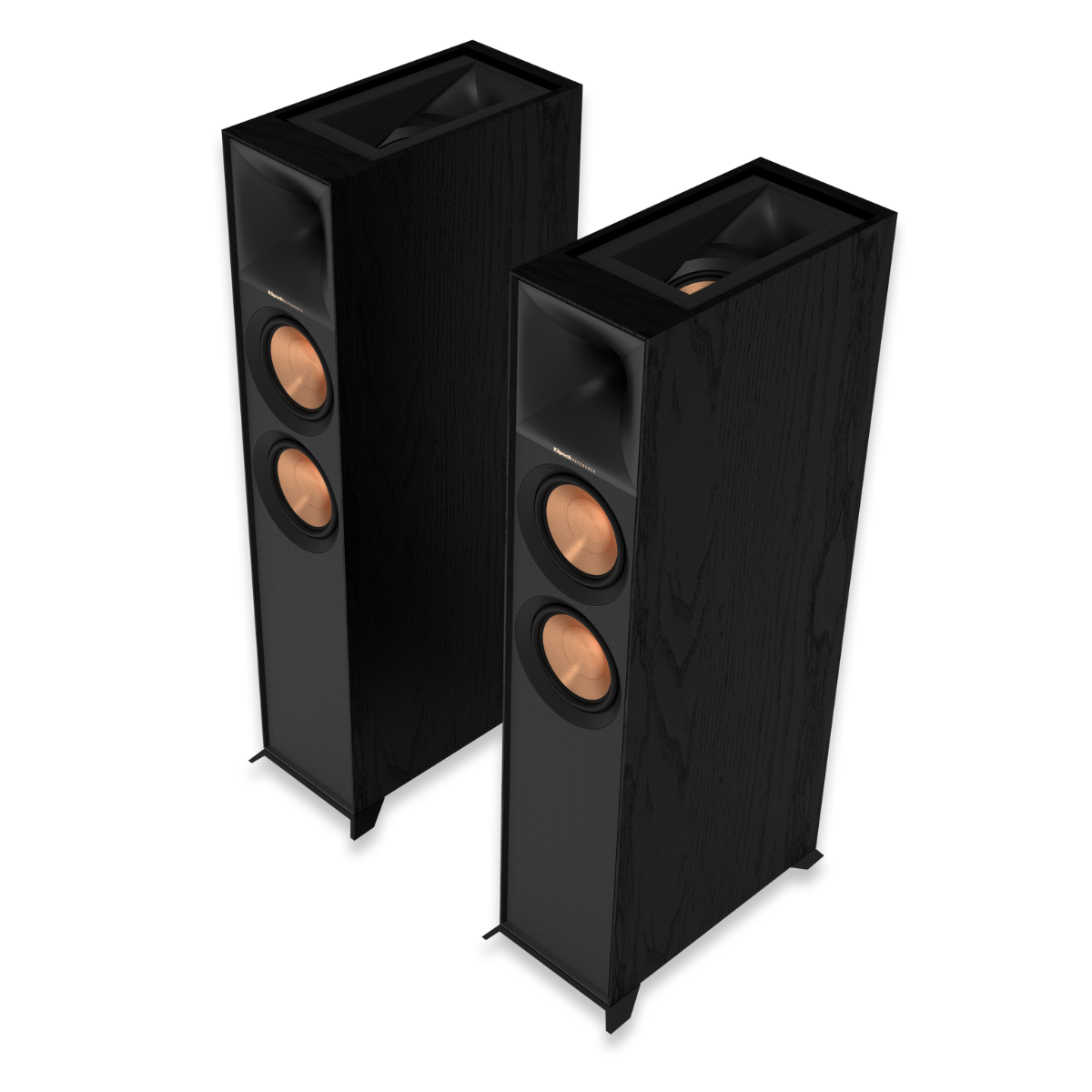 The Klipsch R-605FA Floorstanding Speakers on white background