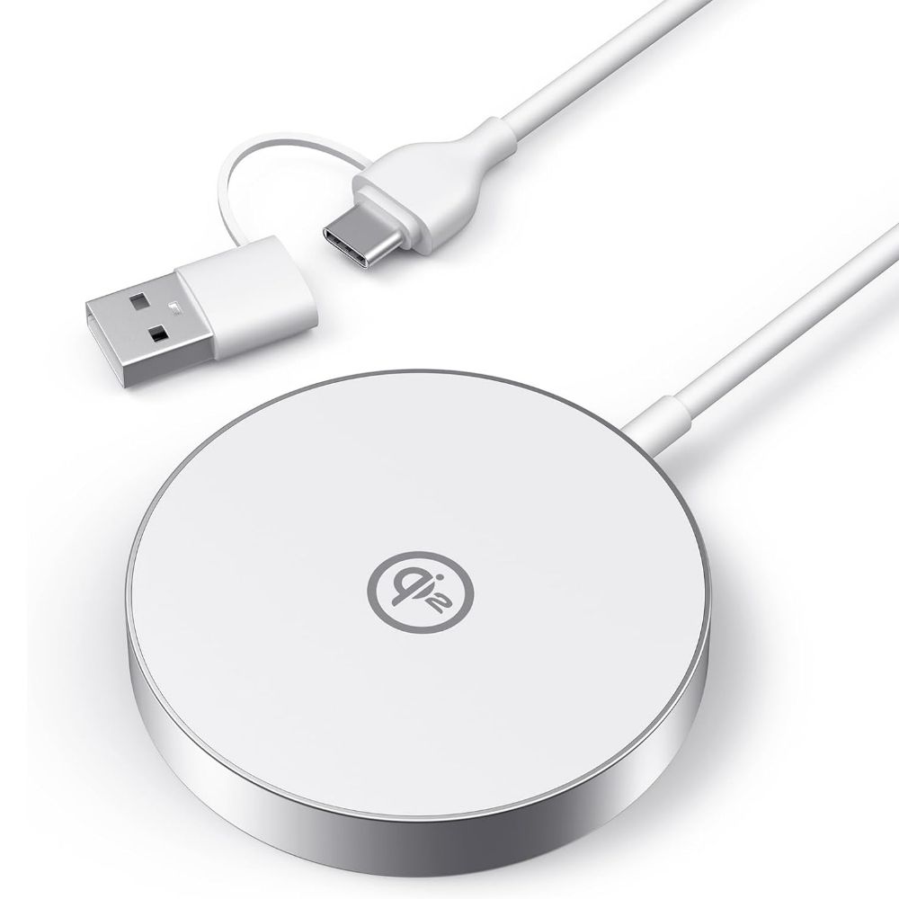 NewQ Magnetic Wireless Charging Pad, angled view