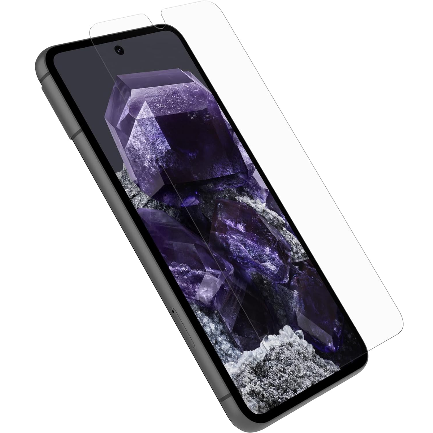 Otterbox screen protector for Pixel 8, angled view