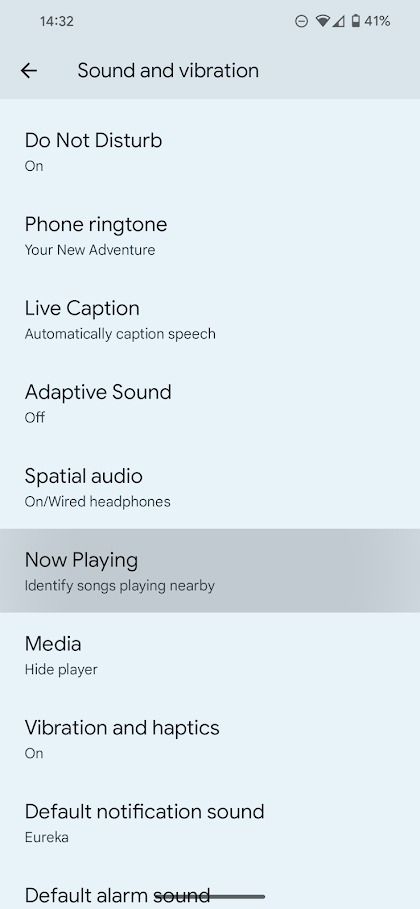 pixel settings app sound and vibration settings