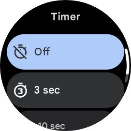 Android wear camera top app