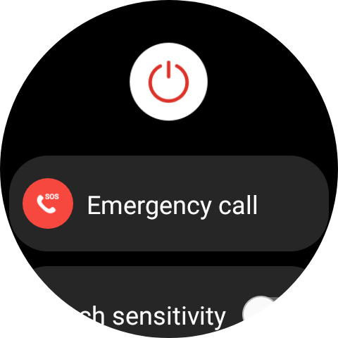 Screenshot of the Samsung Galaxy Watch Power Menu