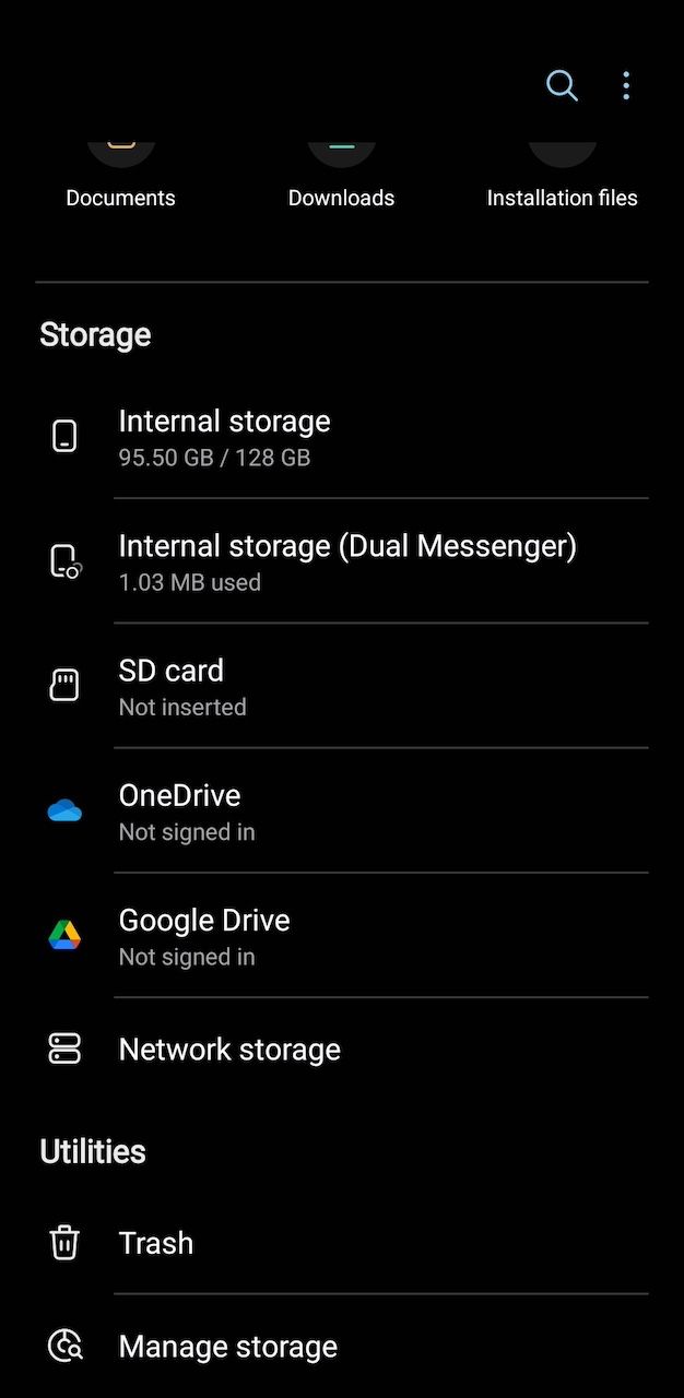 Samsung My Files app