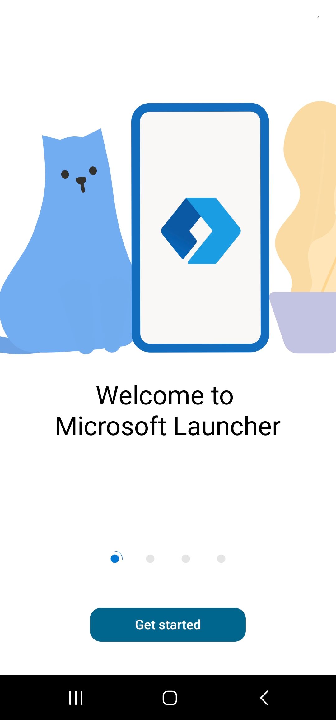 Screenshot of Microsoft Launcher 