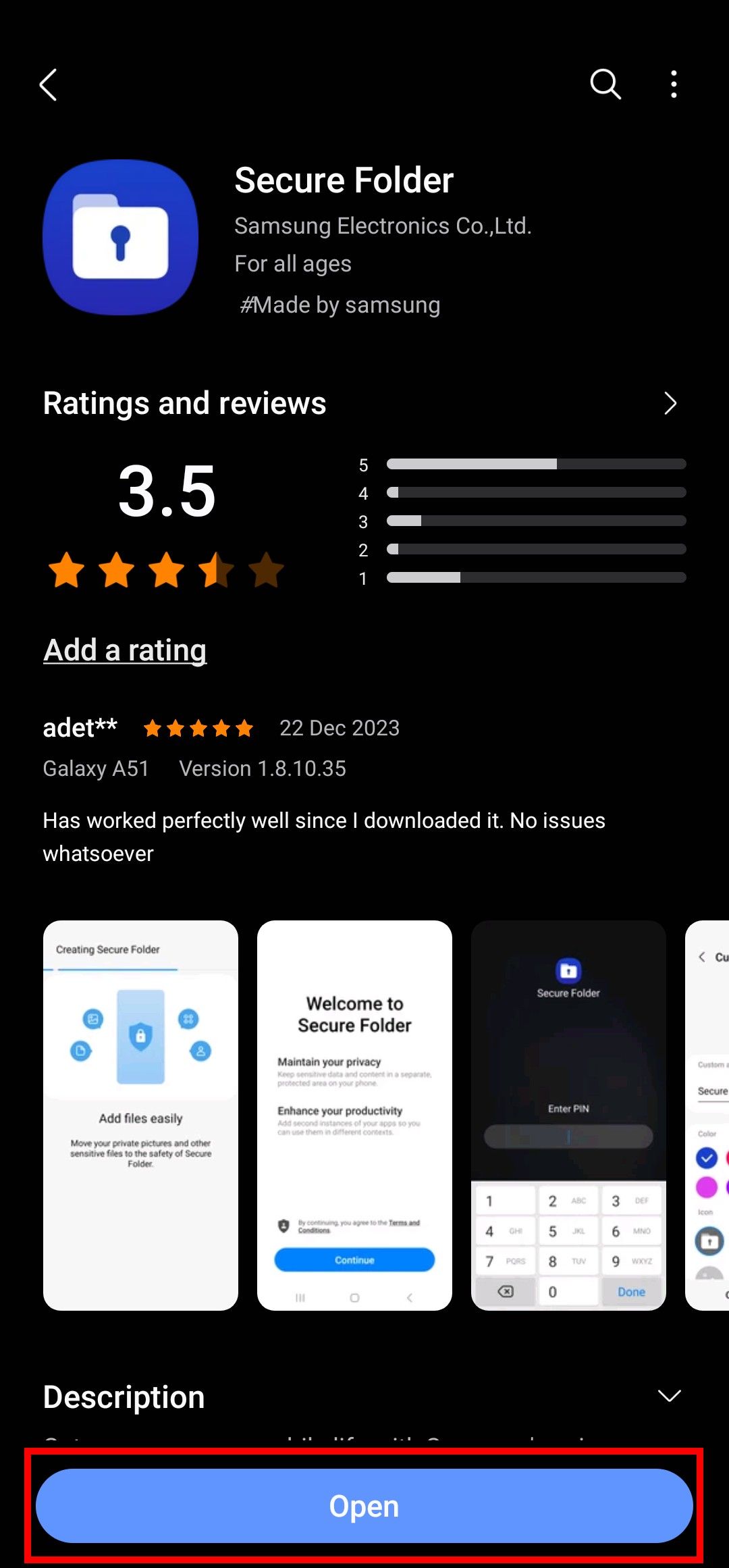 Where's the Secure Folder in the Samsung Gallery app?