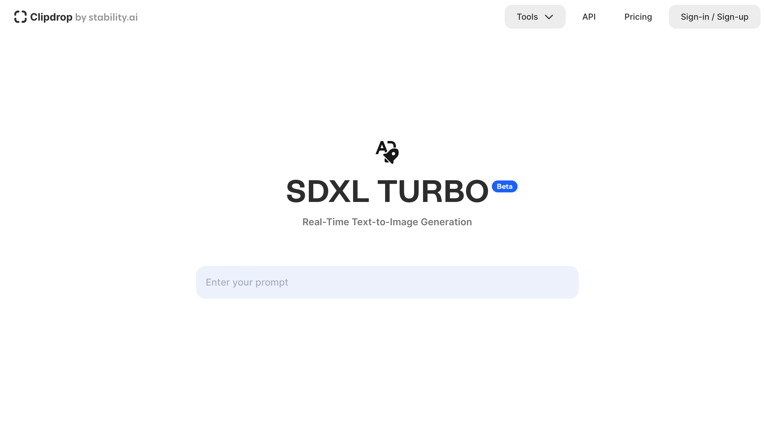 Stability AI SDXL Turbo Interface