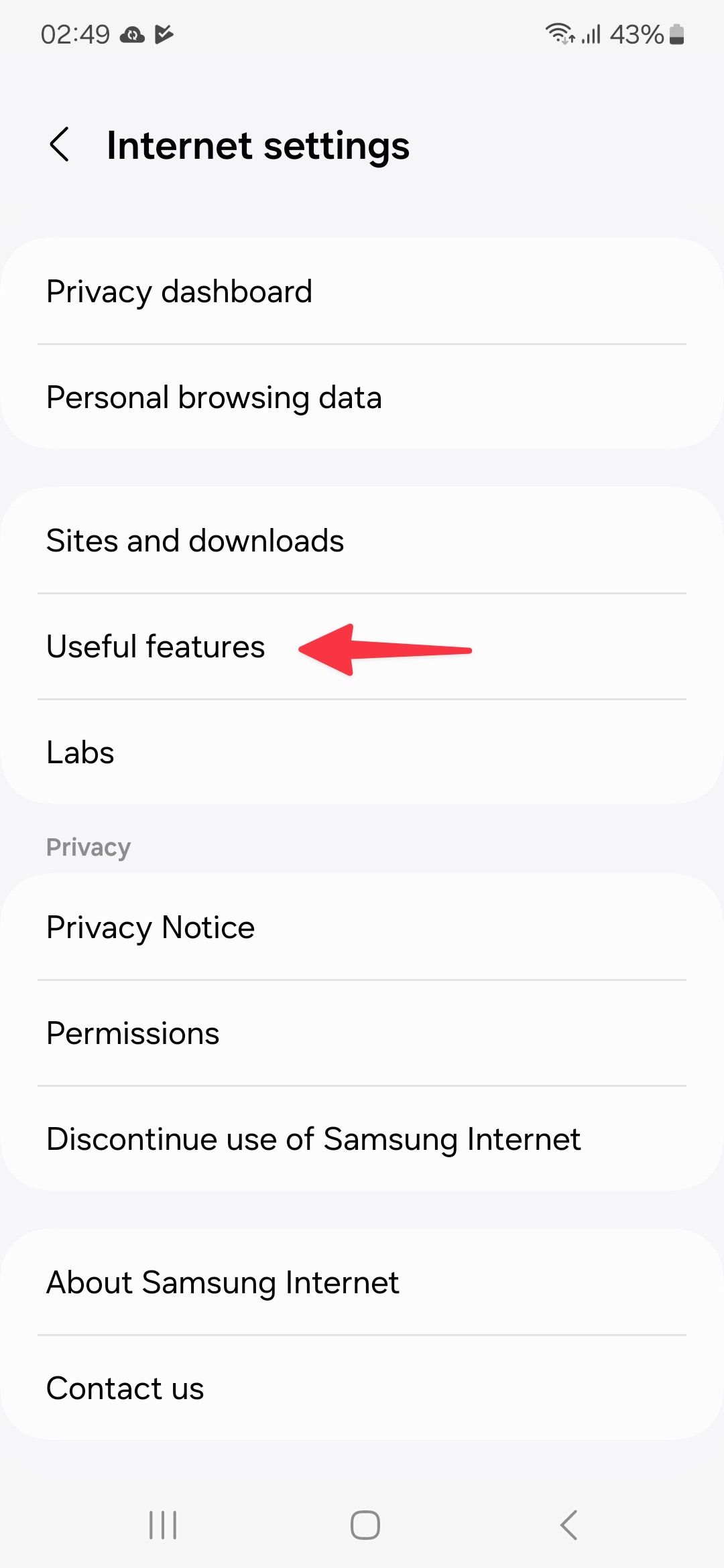 Useful features on Samsung Internet