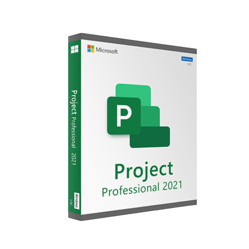 Microsoft Project 2021 Professional on white background 