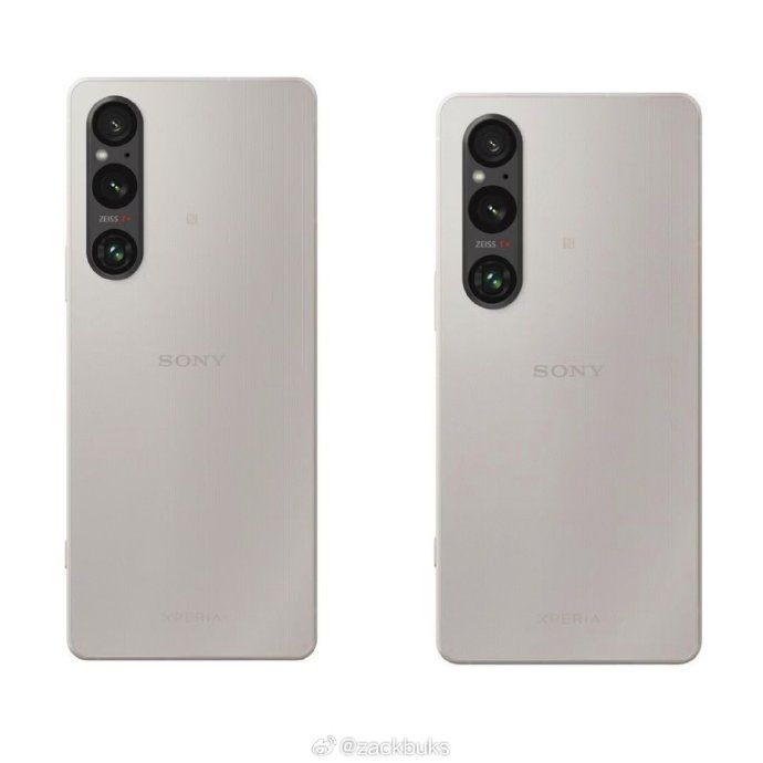 The Sony Xperia 1 V next to a rumored render of the Xperia 1 VI.