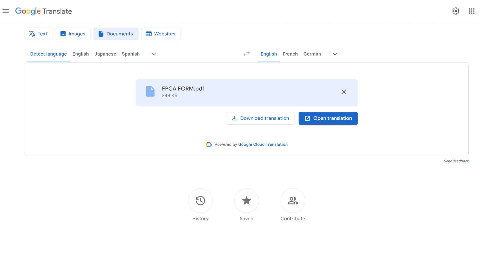 text language translator google translate