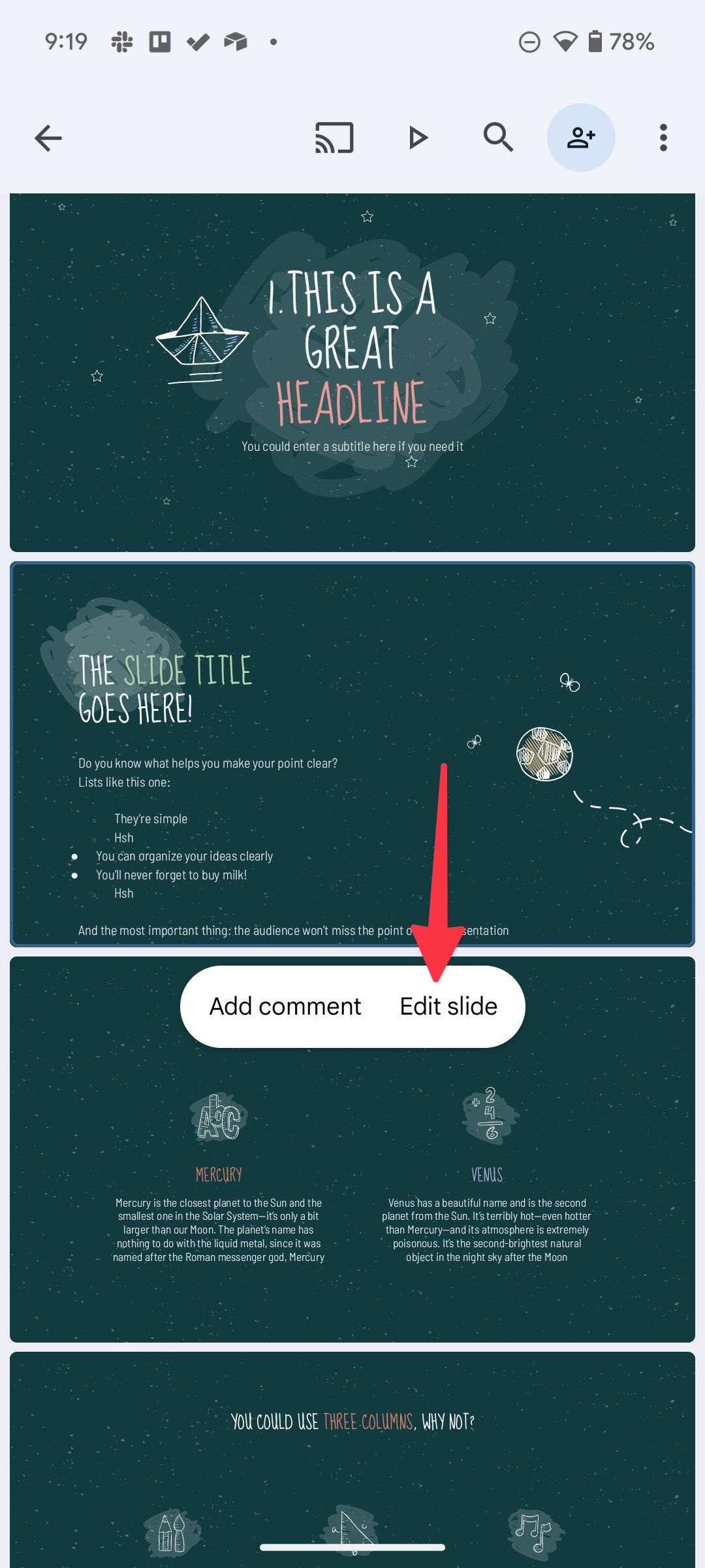 edit google slides on mobile