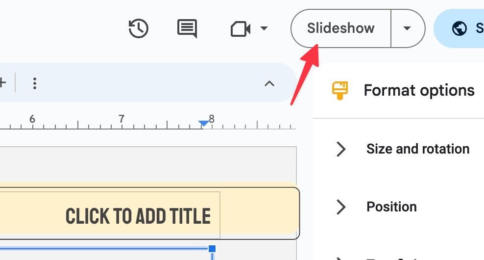 run a slideshow in Google Slides