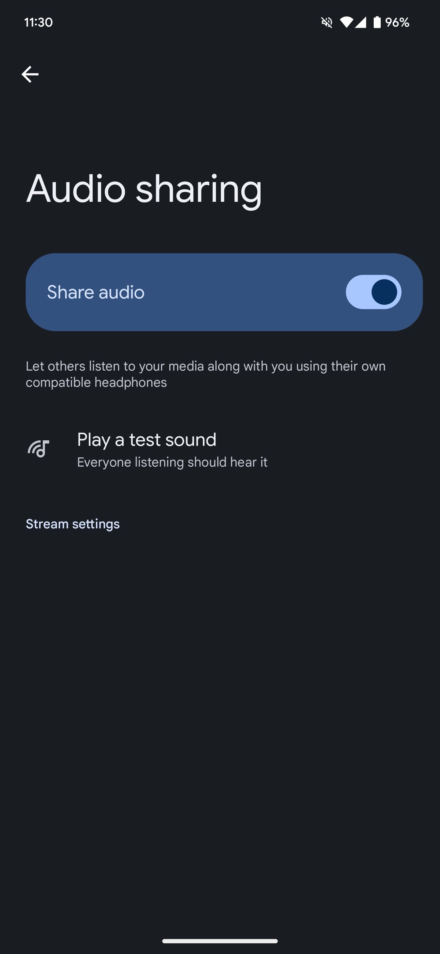 Audio sharing in Android 15 DP2