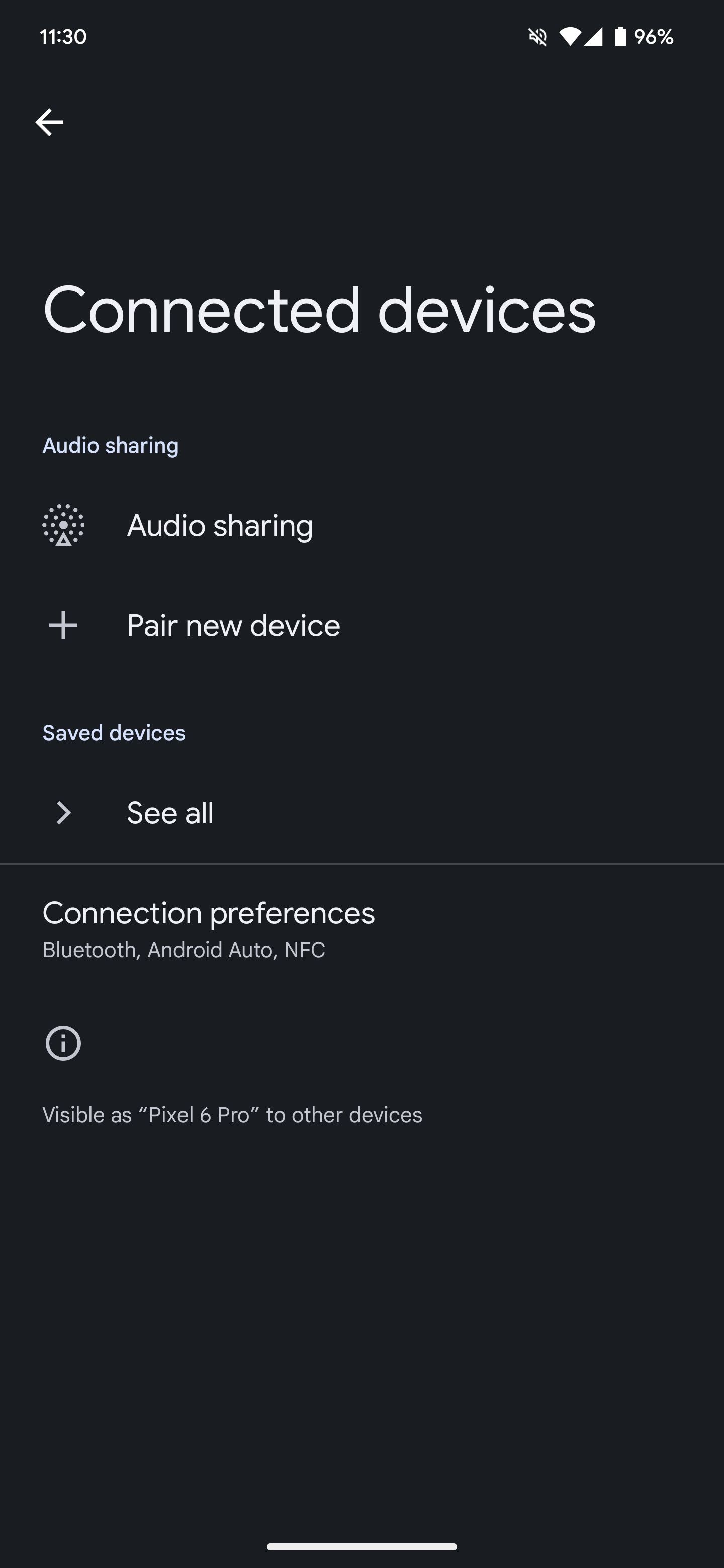 Connected devices in Android 15 DP2
