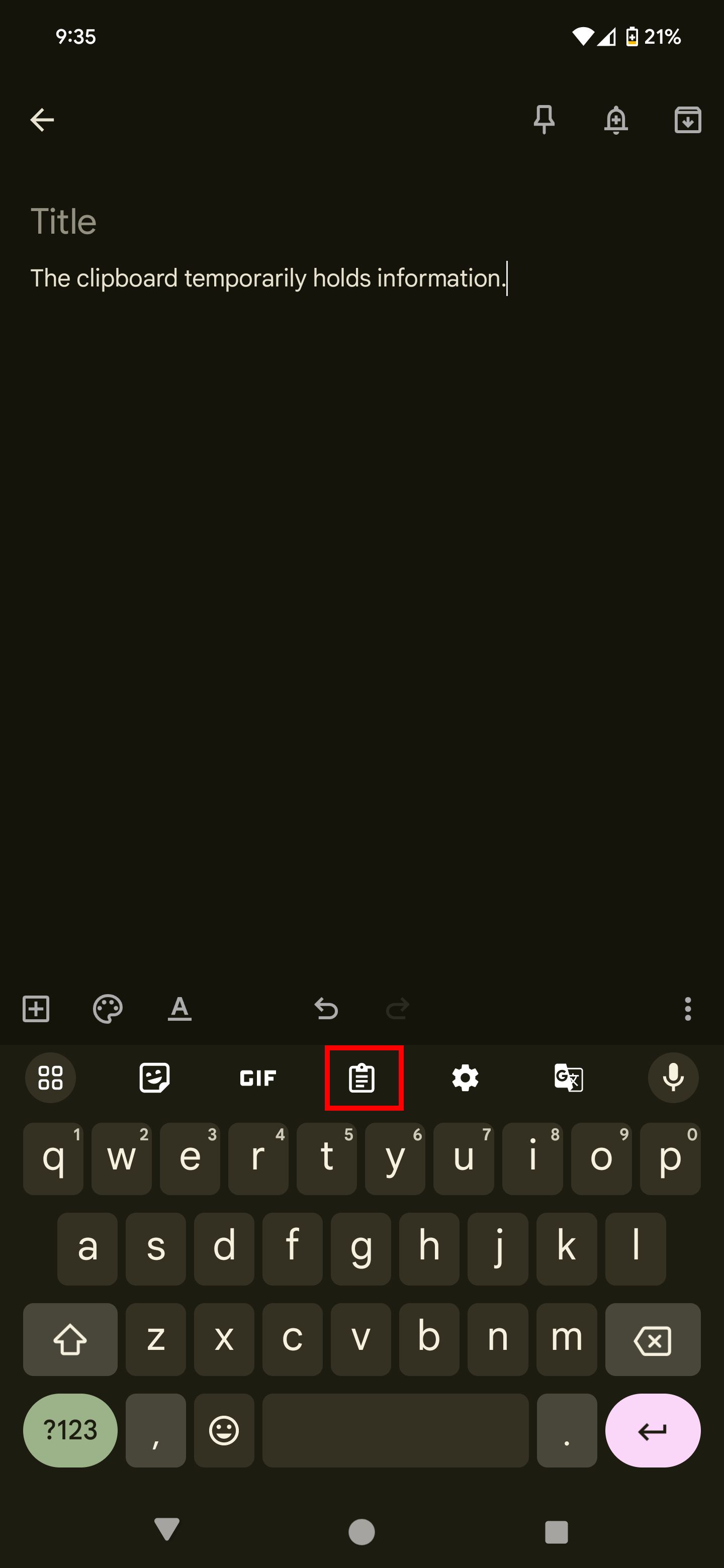 Where to find your phone's clipboard