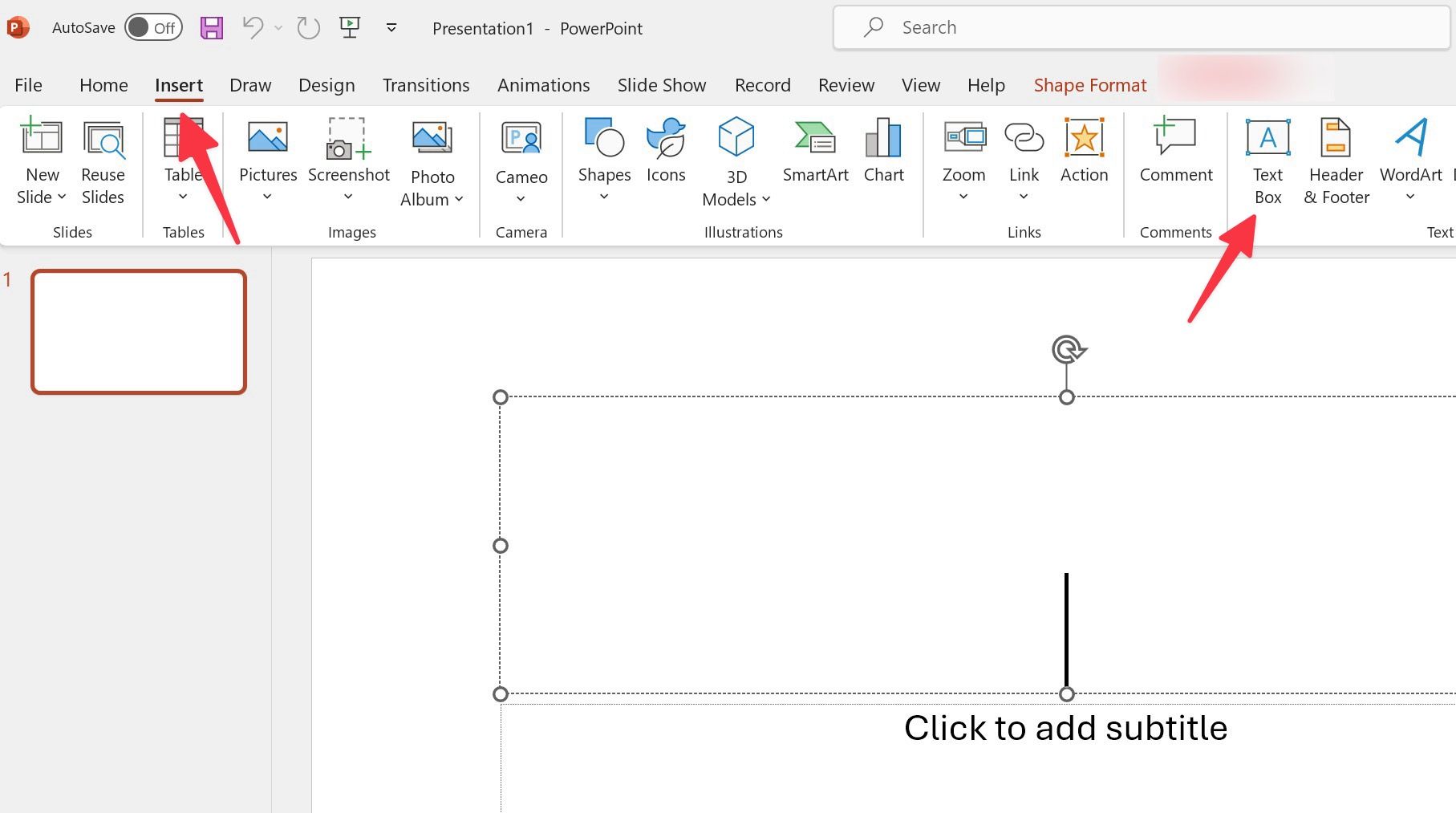 add a text box in PowerPoint