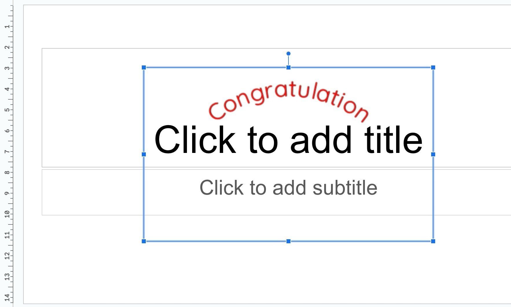 curved text added in Google Slides