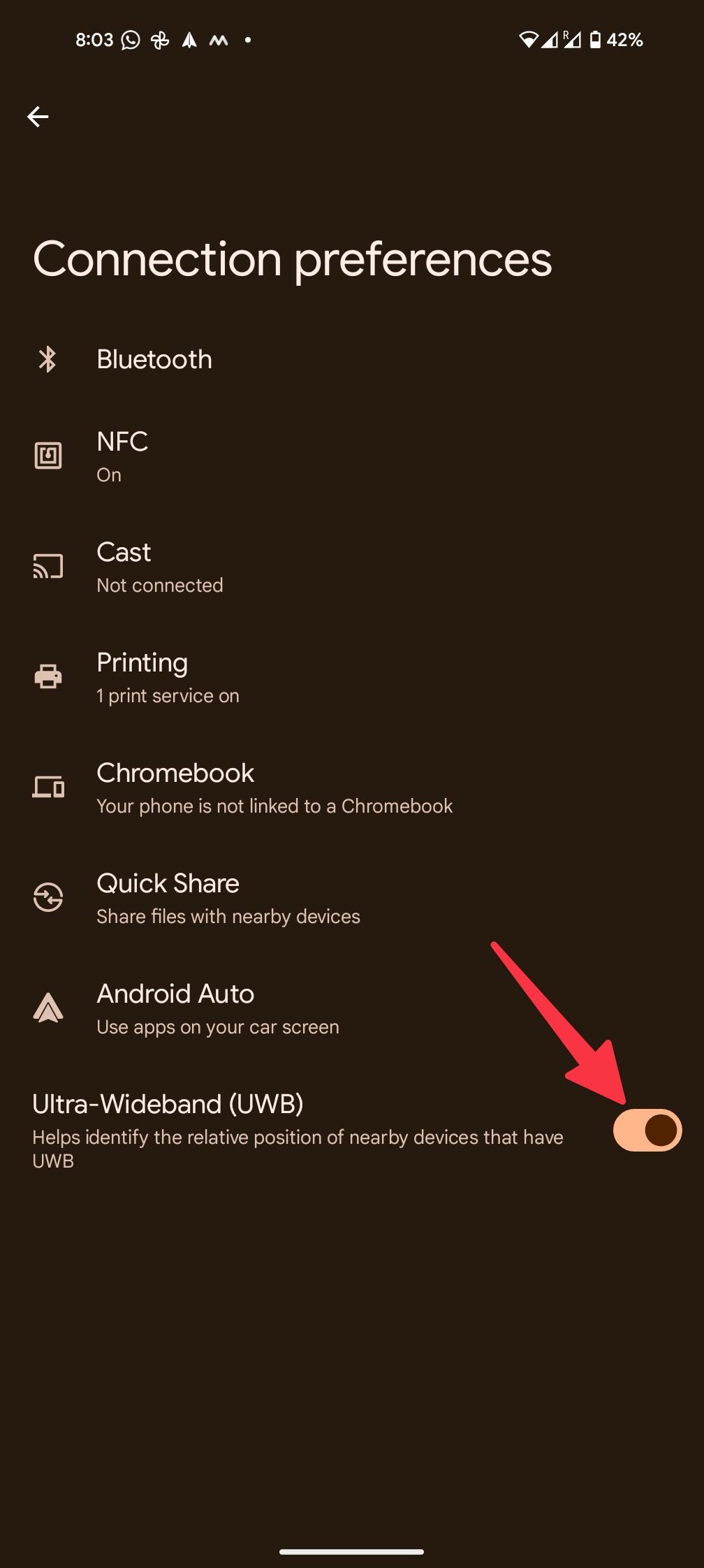 Enabling UWB on Android