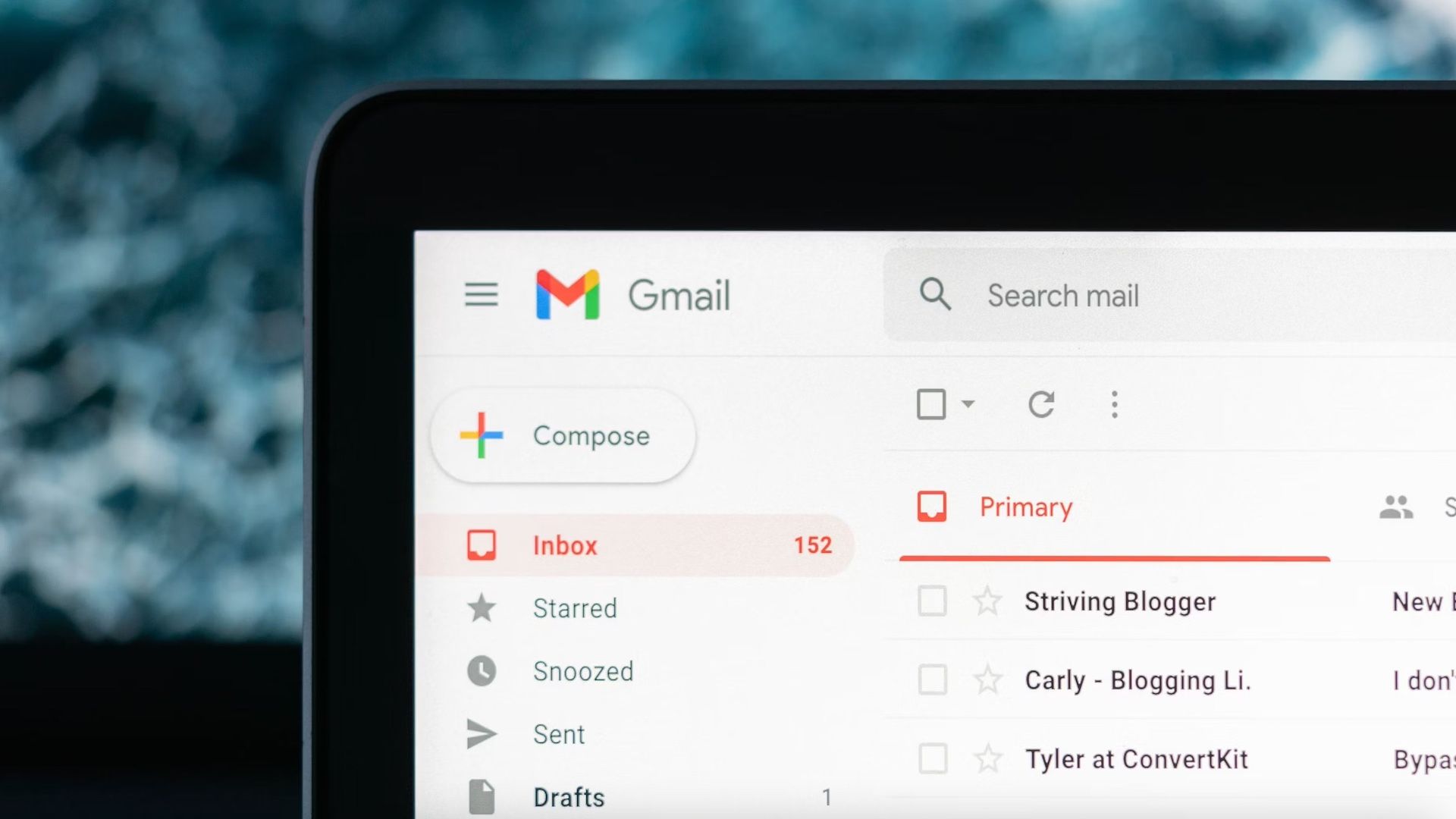 Image showing Gmail web app open on a laptop