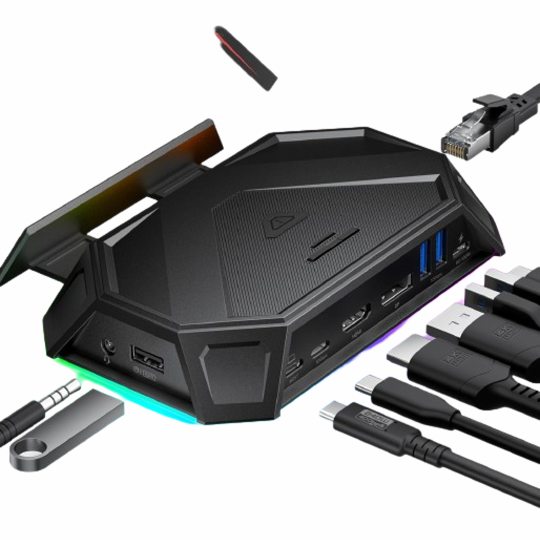 A photo of the JSAUX RGB Docking Station