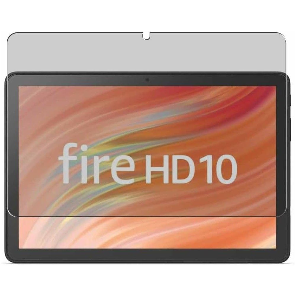 A privacy screen protector and a Fire HD 10 tablet