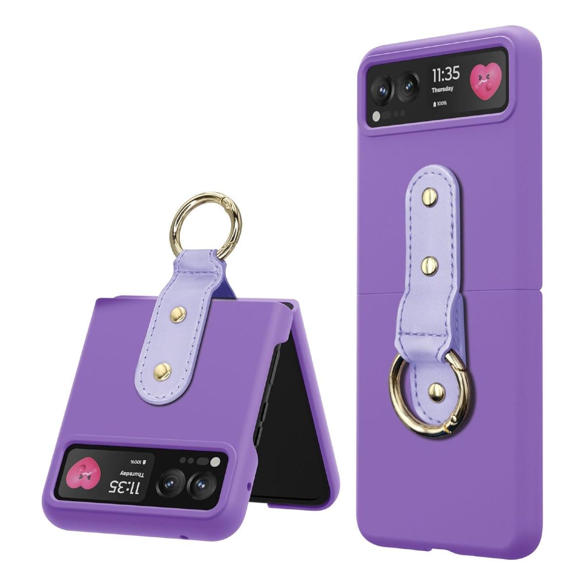 A purple case with a keyring for the Motorola Razr (2023)