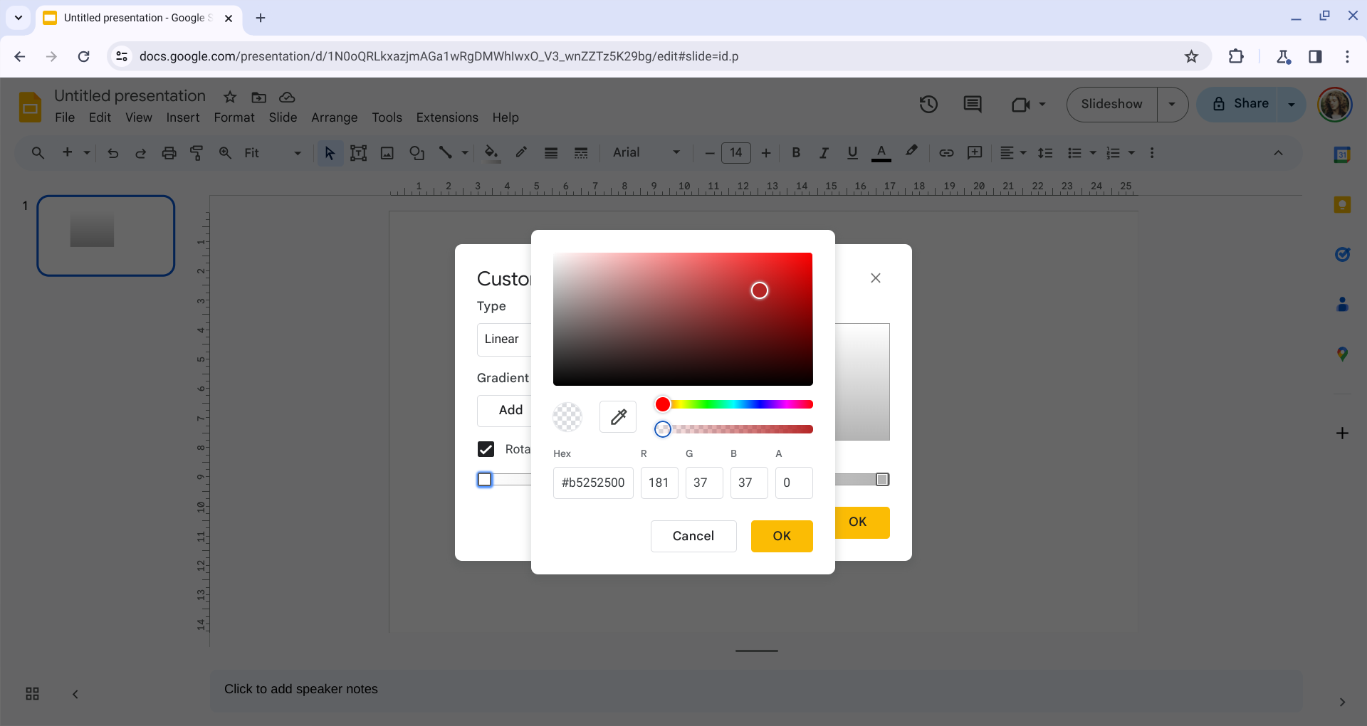 Google Slides How to change the opacity of an image