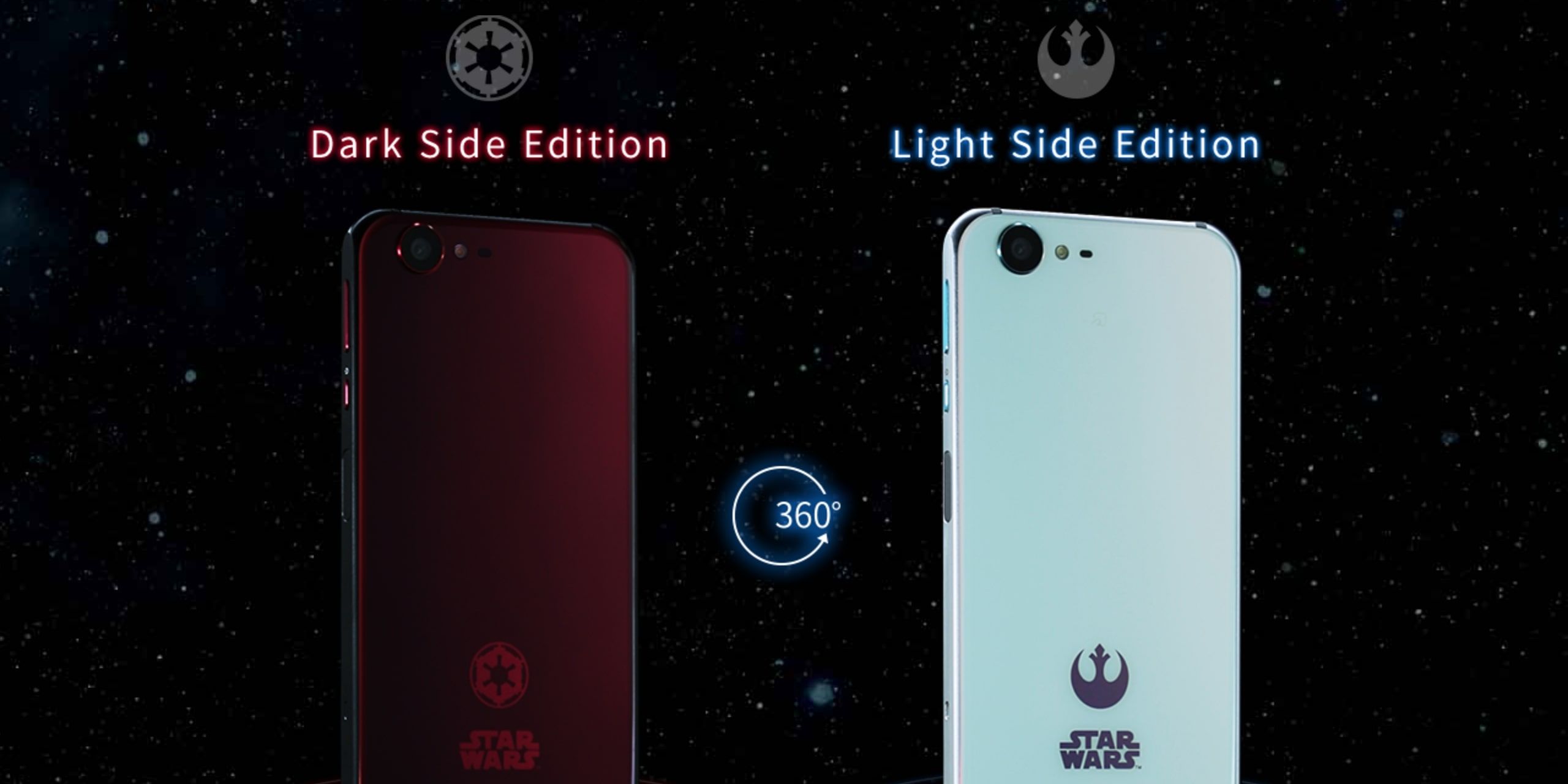 A photo of the Sharp Star Wars phones 