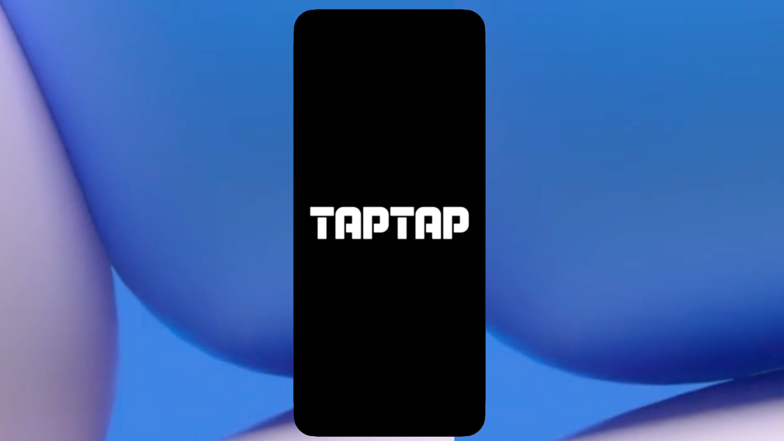 An illustration with blue and purple bubbles as well as the TapTap logo