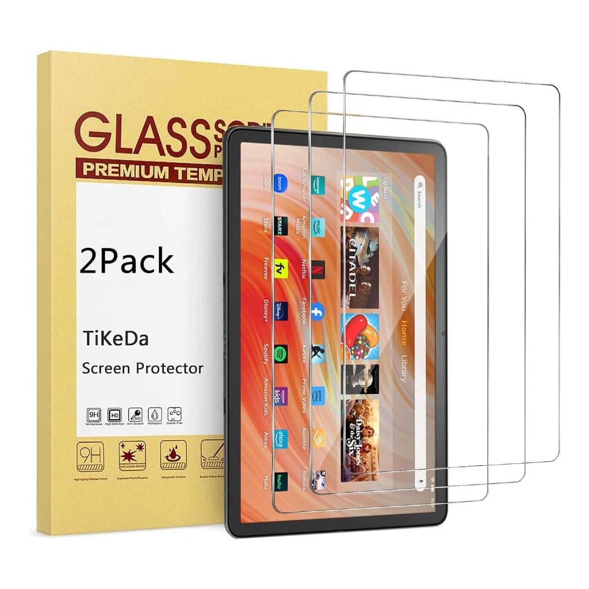 Three tempered glass protectors for the Fire HD 10