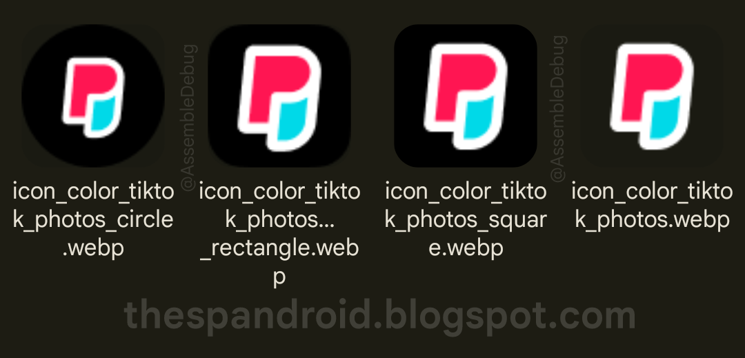 A selection of icons for the rumored TikTok Photos app