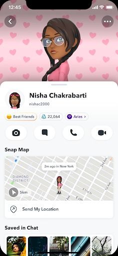 Snapchat friendship profile