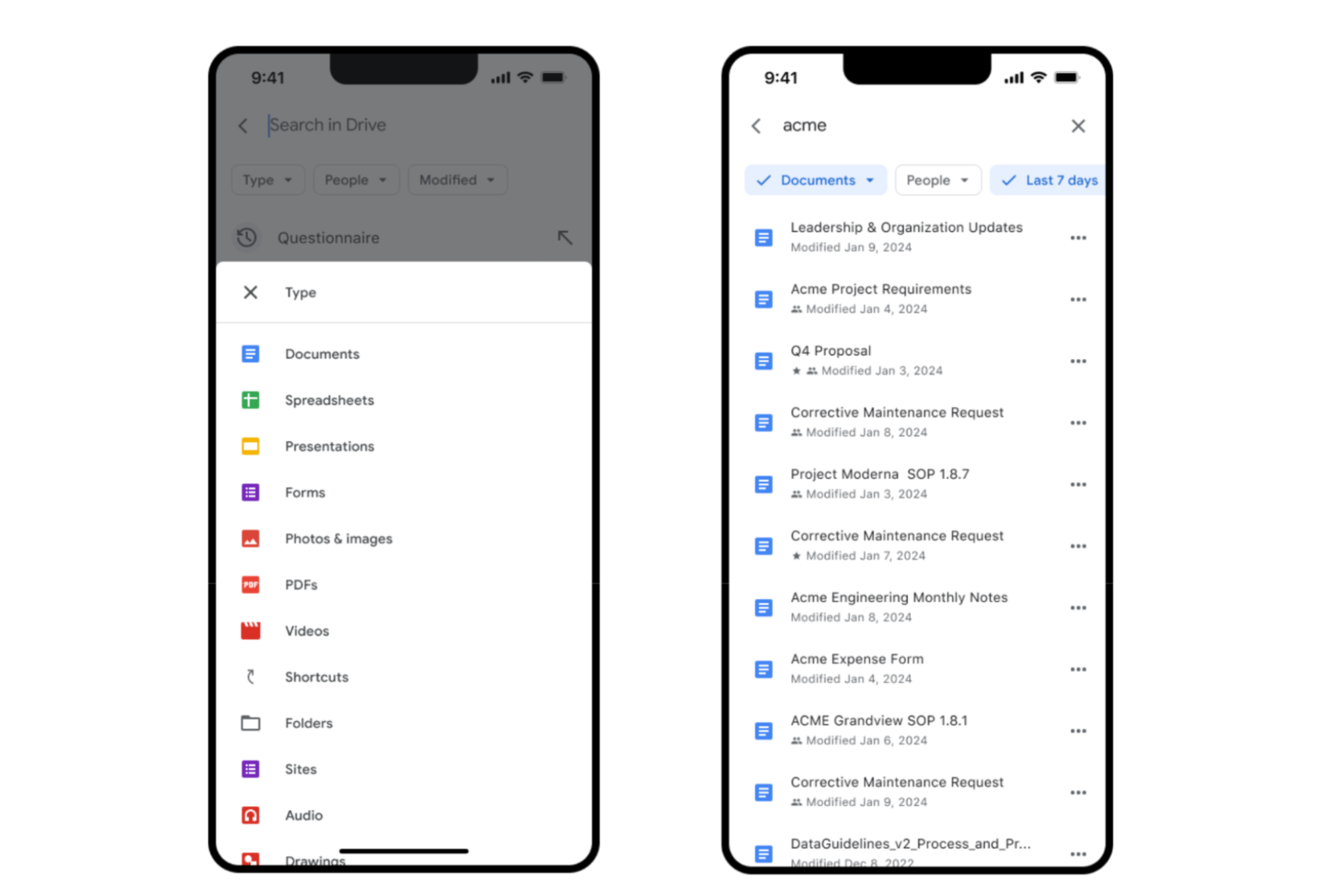Google Drive's new search filters come to Android a month after they hit iOS