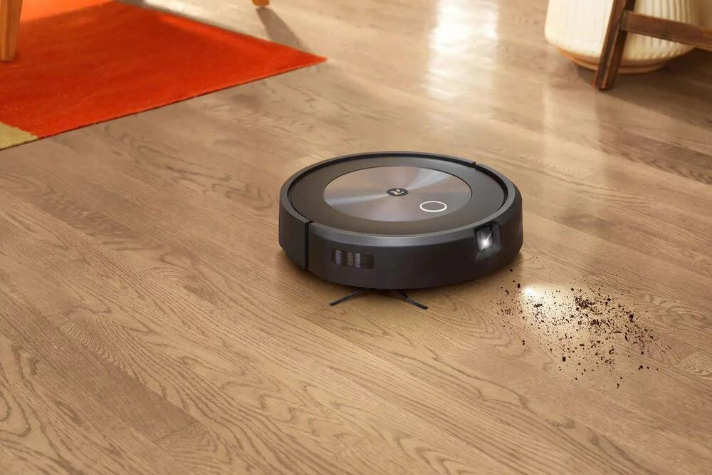 Roomba Combo j5 on floor sweeping