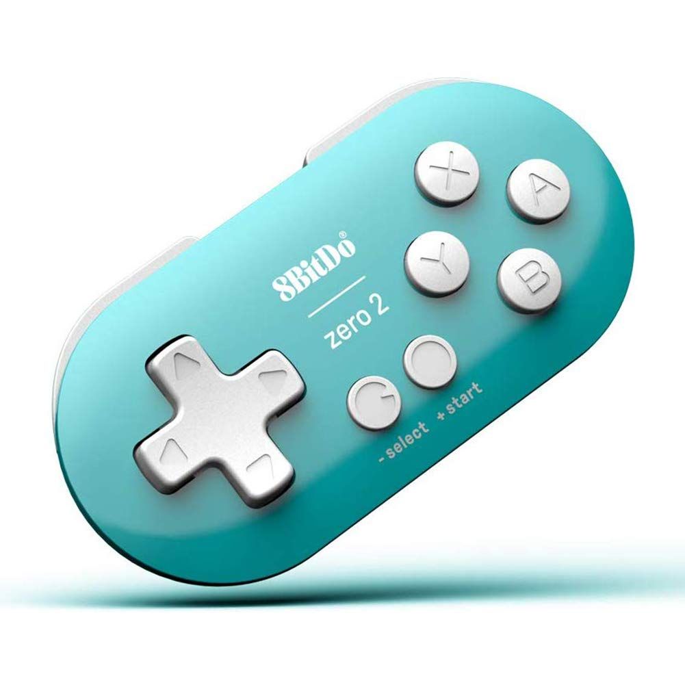 8Bitdo Zero 2 controller in teal coloration against white background