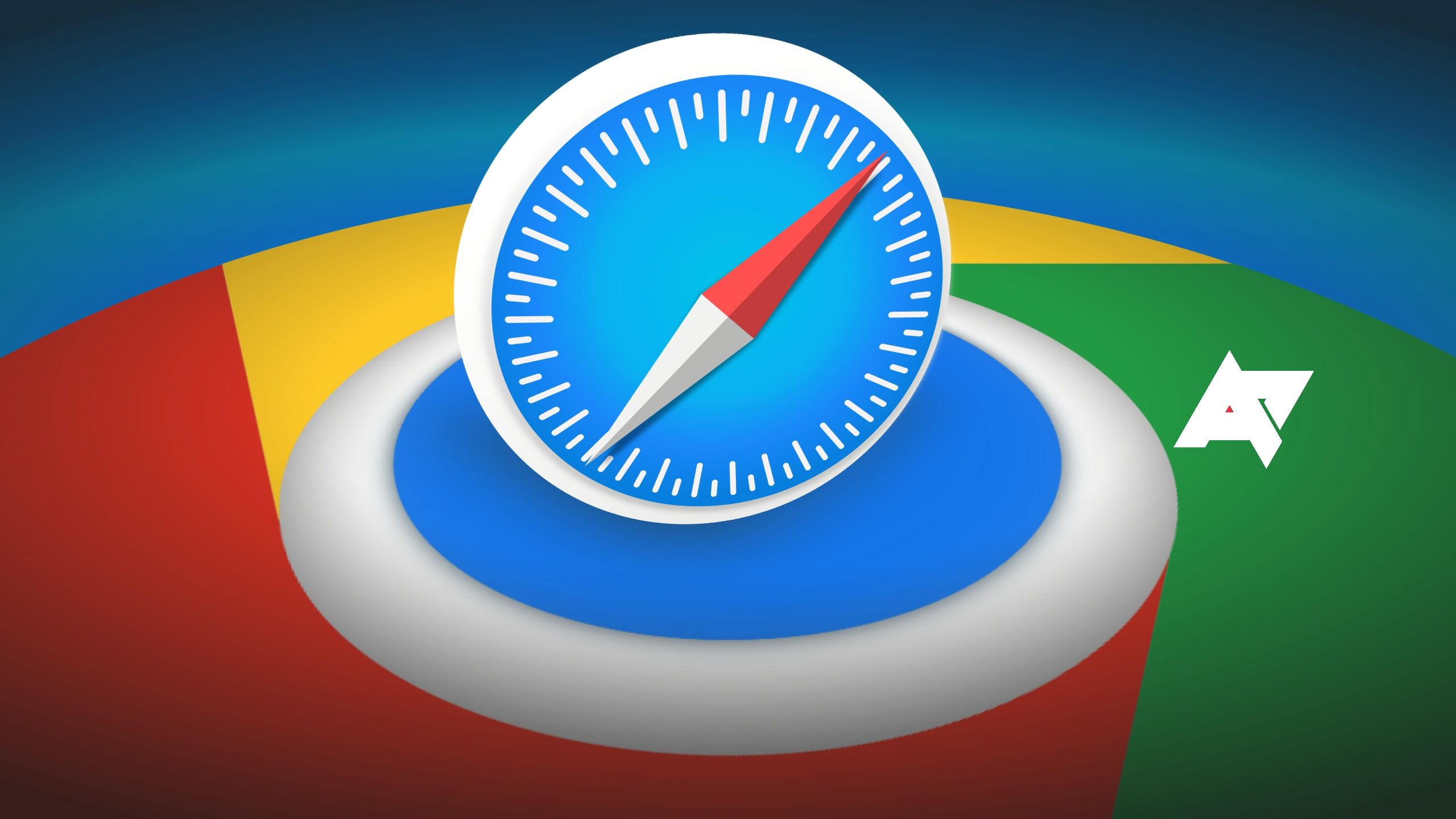 The Safari logo placed over the Chrome logo.