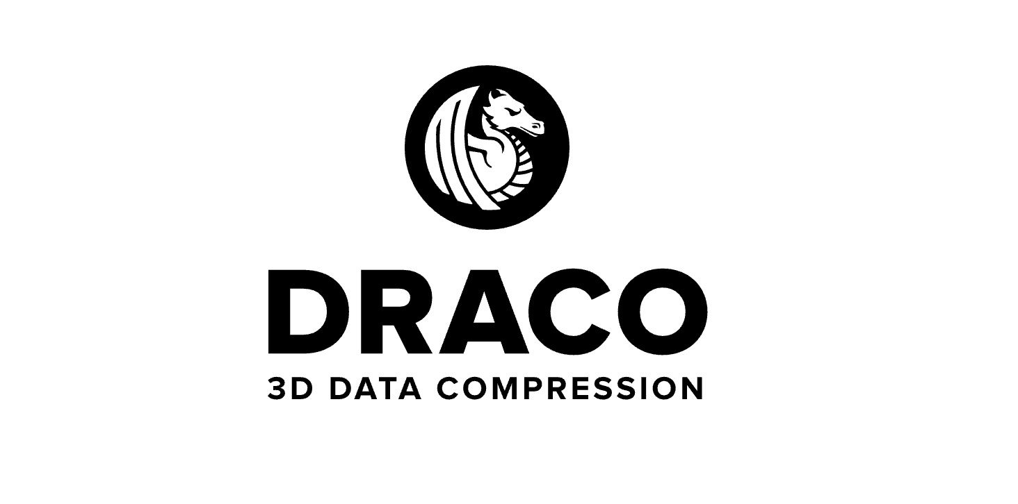 Το λογότυπο εργαλείου συμπίεσης δεδομένων Draco 3D.