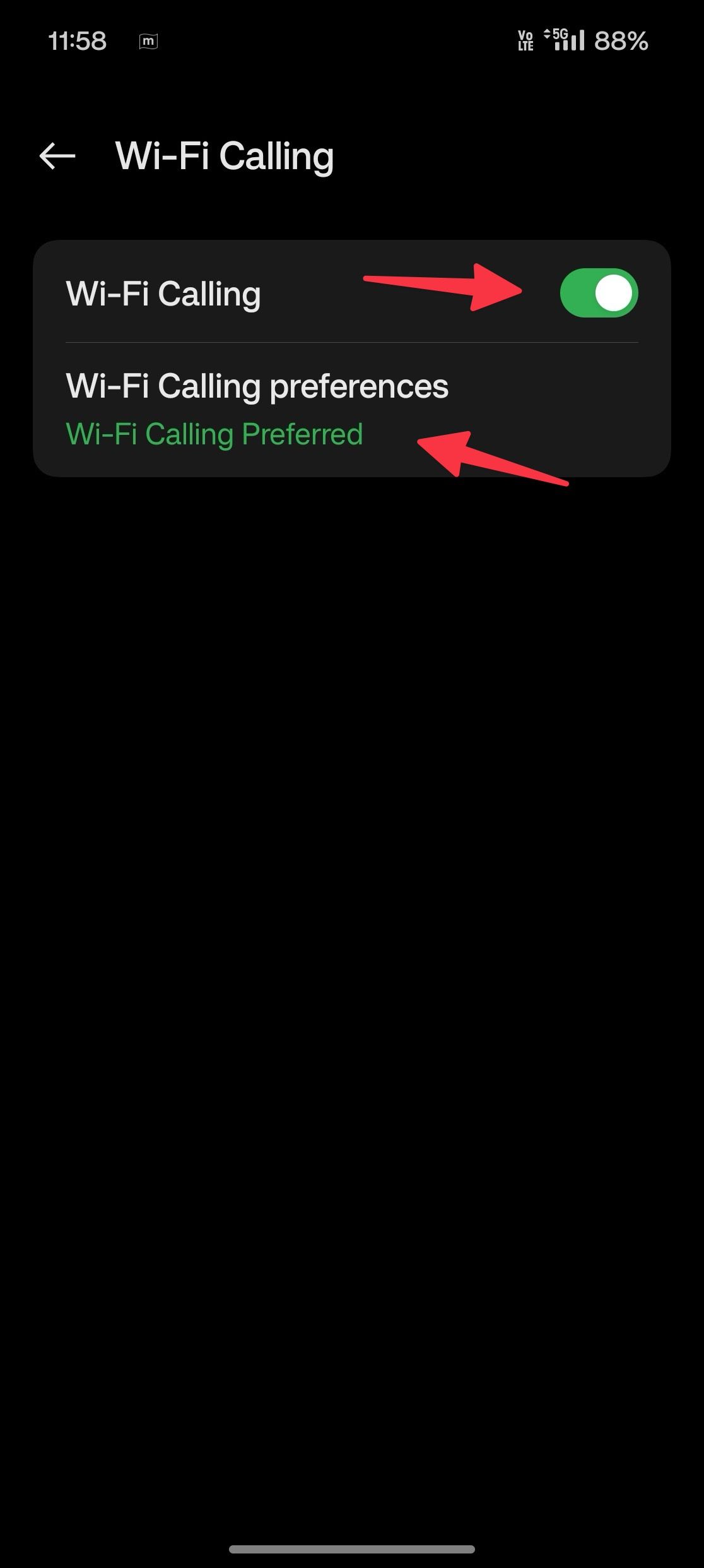 Enable Wi-Fi calling on OnePlus