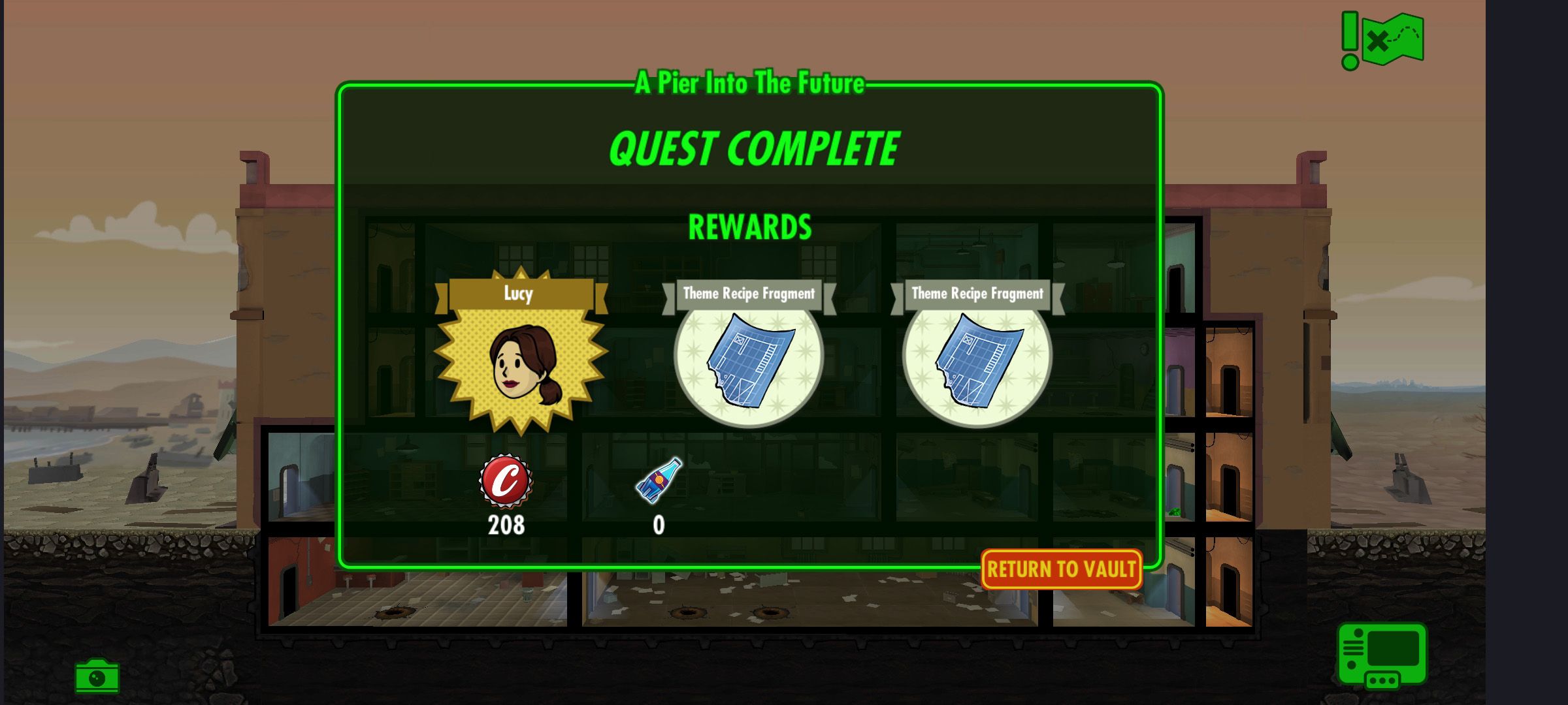 Fallout Shelter Lucy quest complete