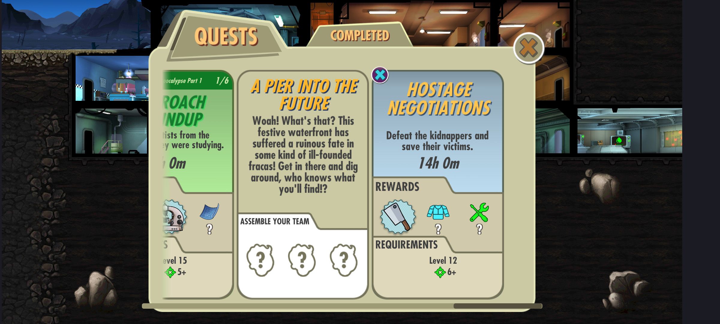 Fallout Shelter Lucy quest details