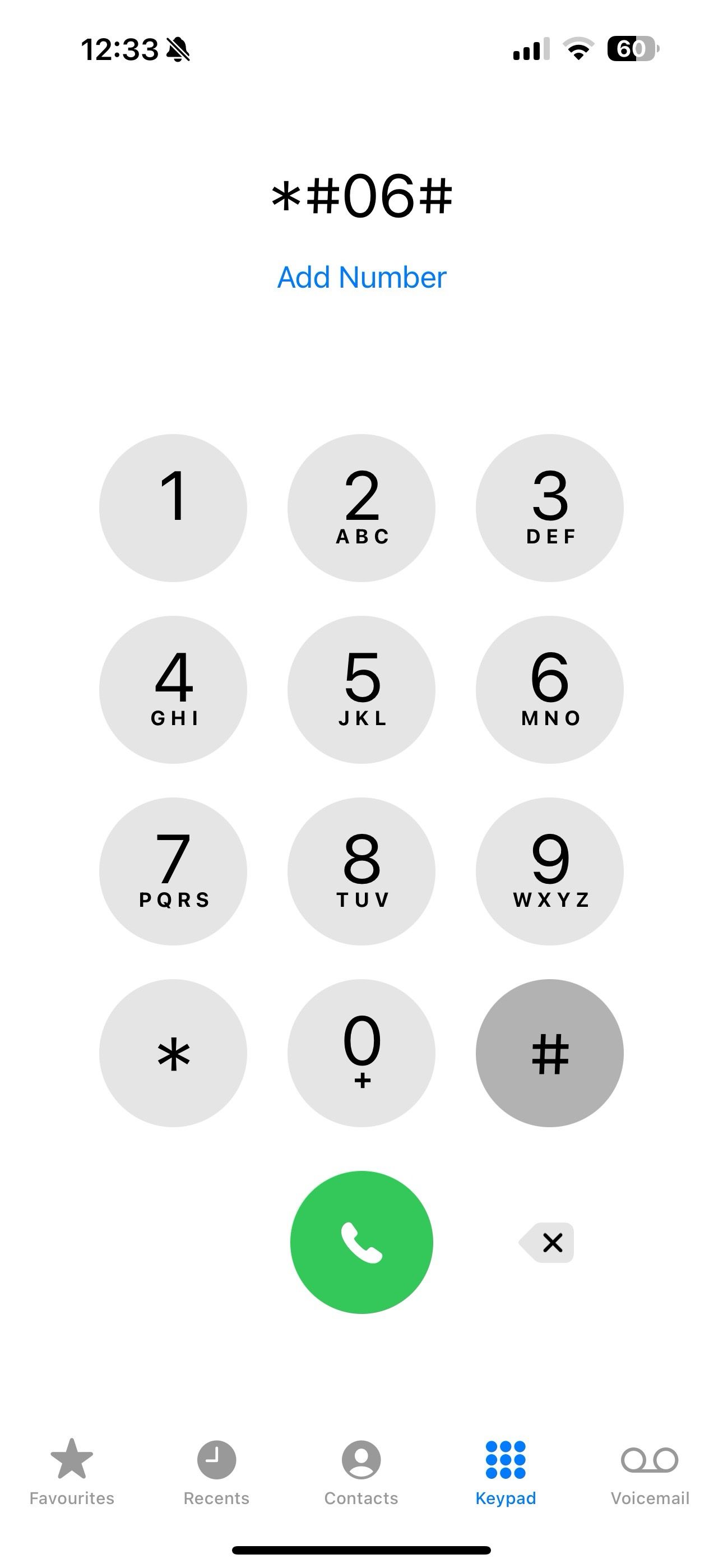 Dialer app on phone