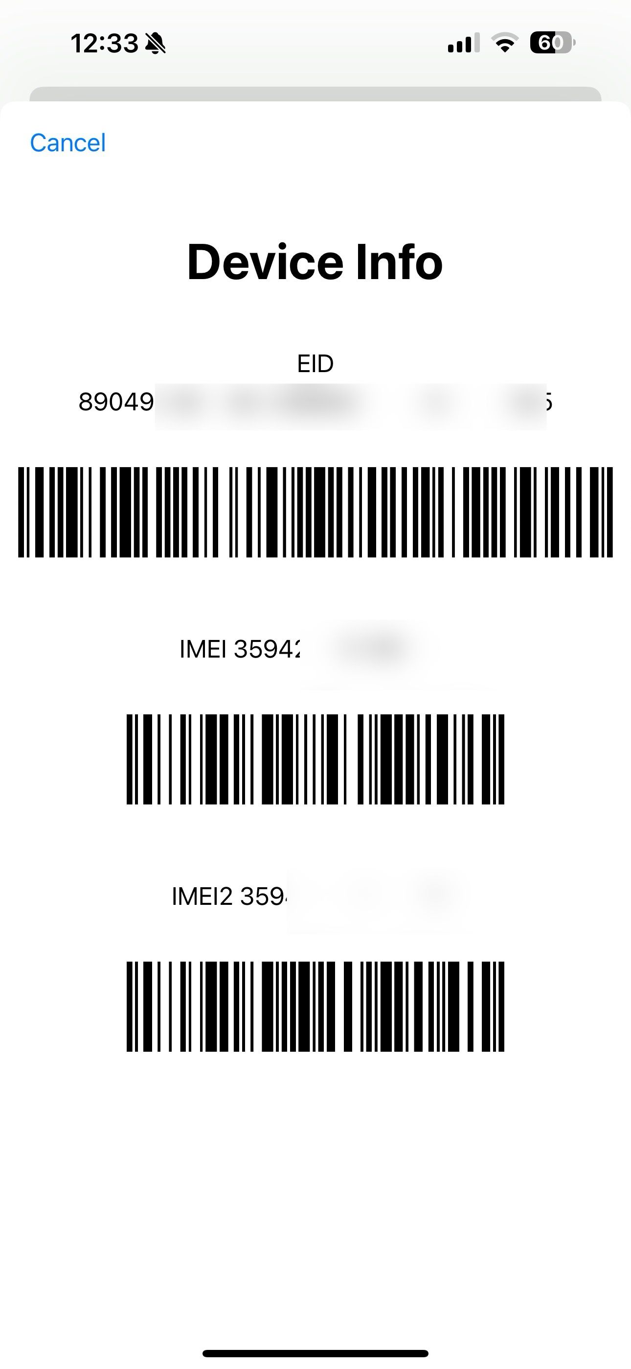 Find IMEI number