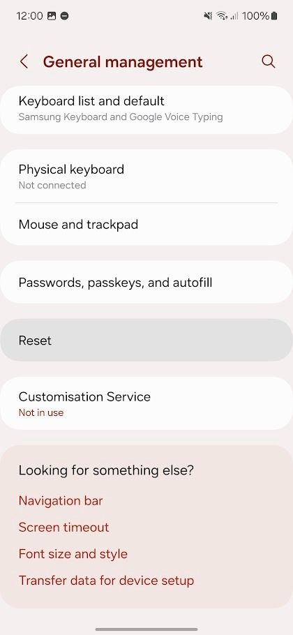 samsung phone general management settings menu