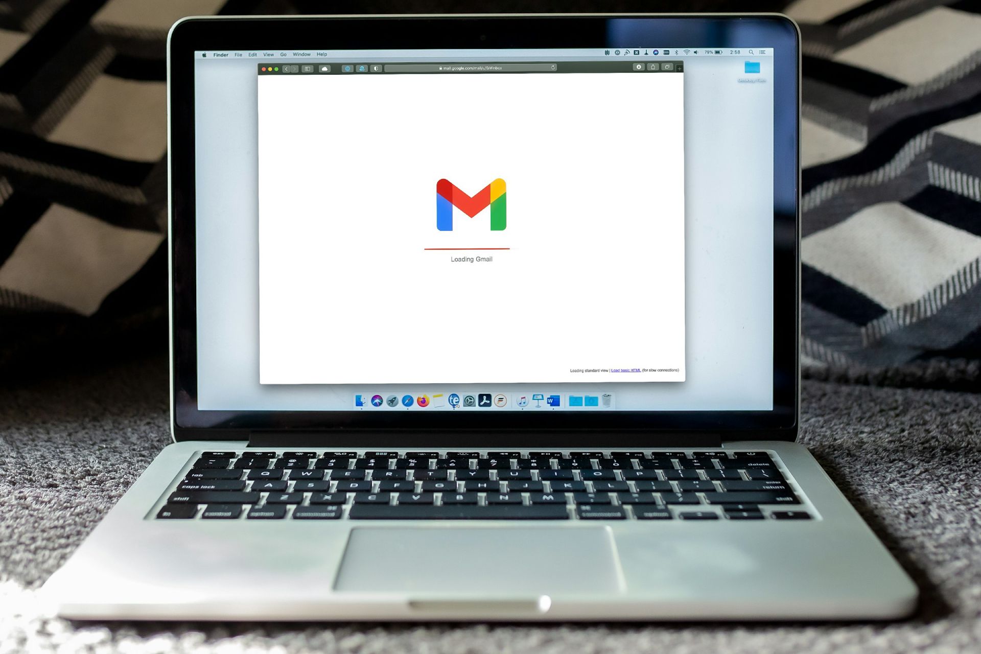 Gmail app launches on a laptop