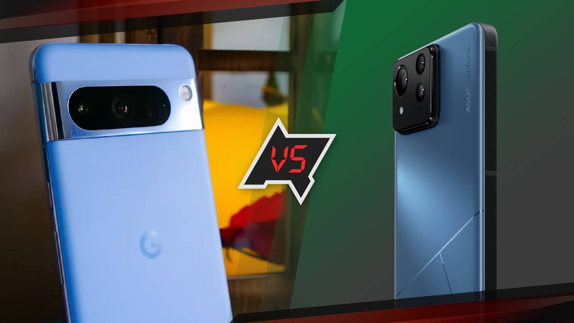 The Google Pixel 8 Pro compared to the Asus Zenfone 11 Ultra