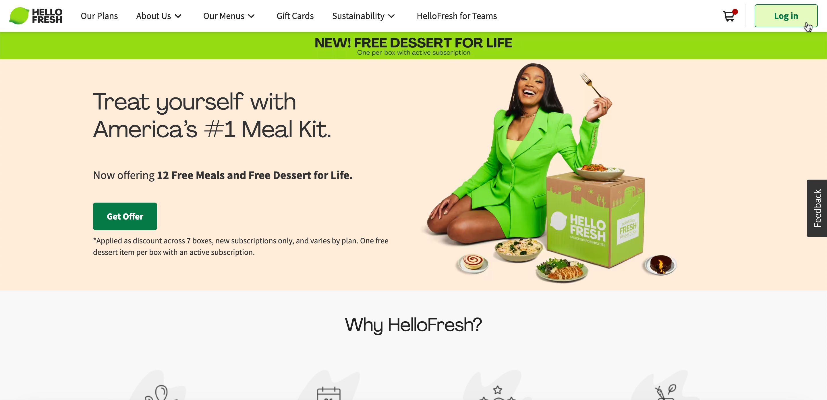 Navigate to the HelloFresh website