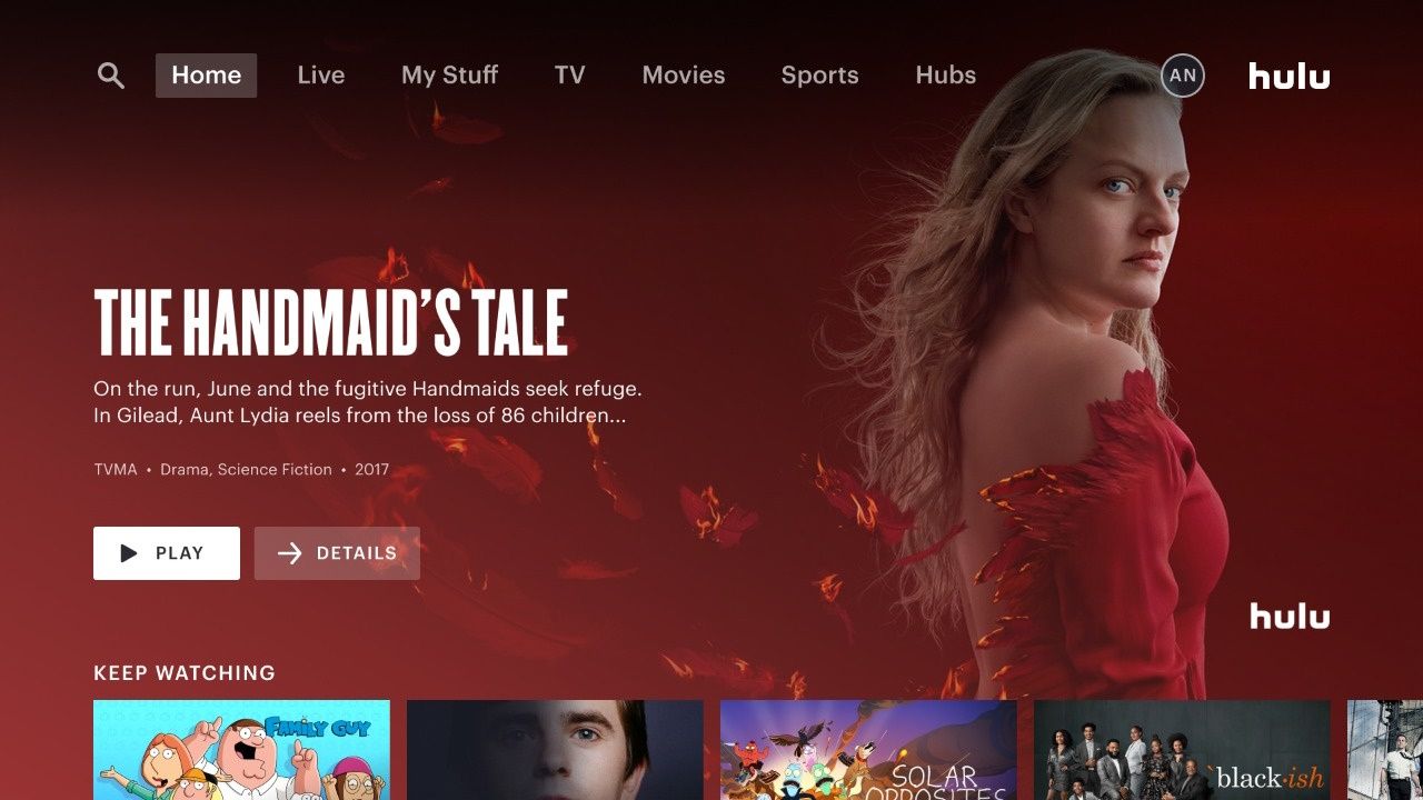 Preview and learn more about The Handmaid's Tale with a play button in the Hulu app on Roku