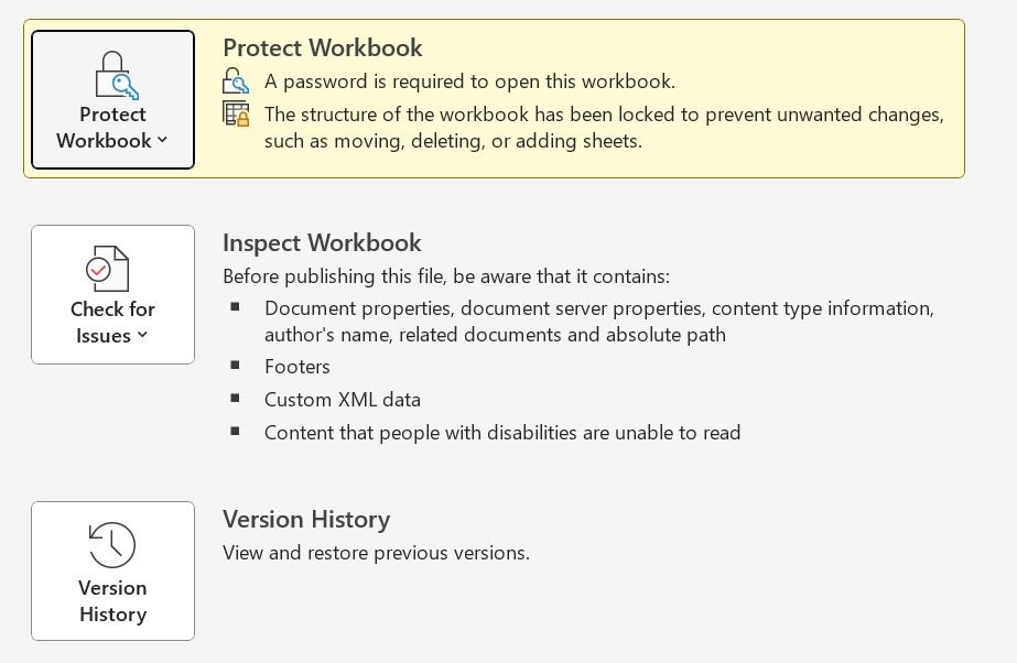 Excel file is protected