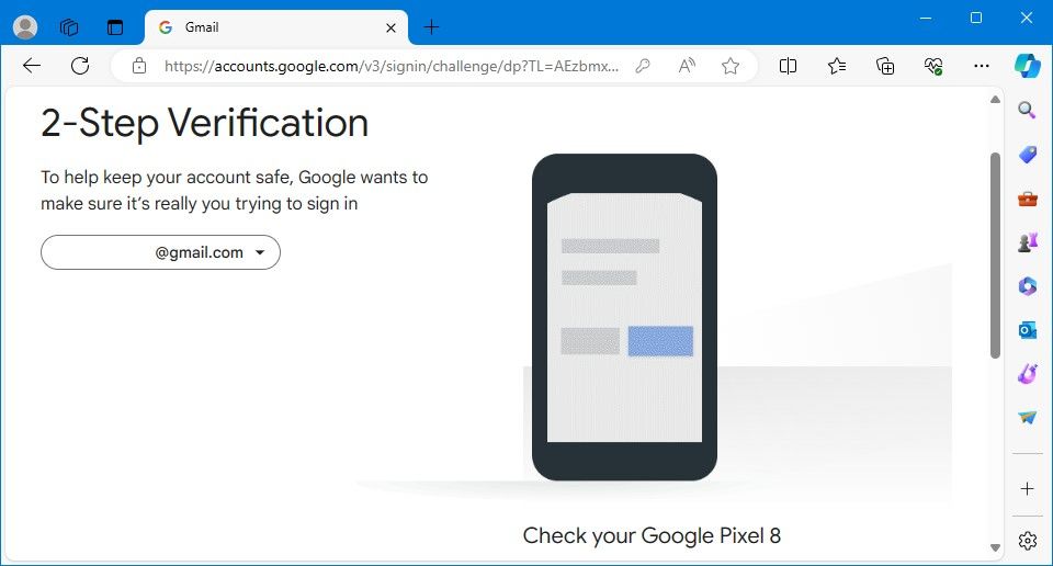 gmail two step verification on desktop browser